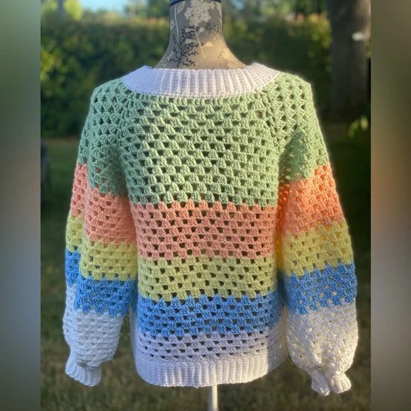 Pastel Oversized Handmade Sweater - Picture 5 of 6